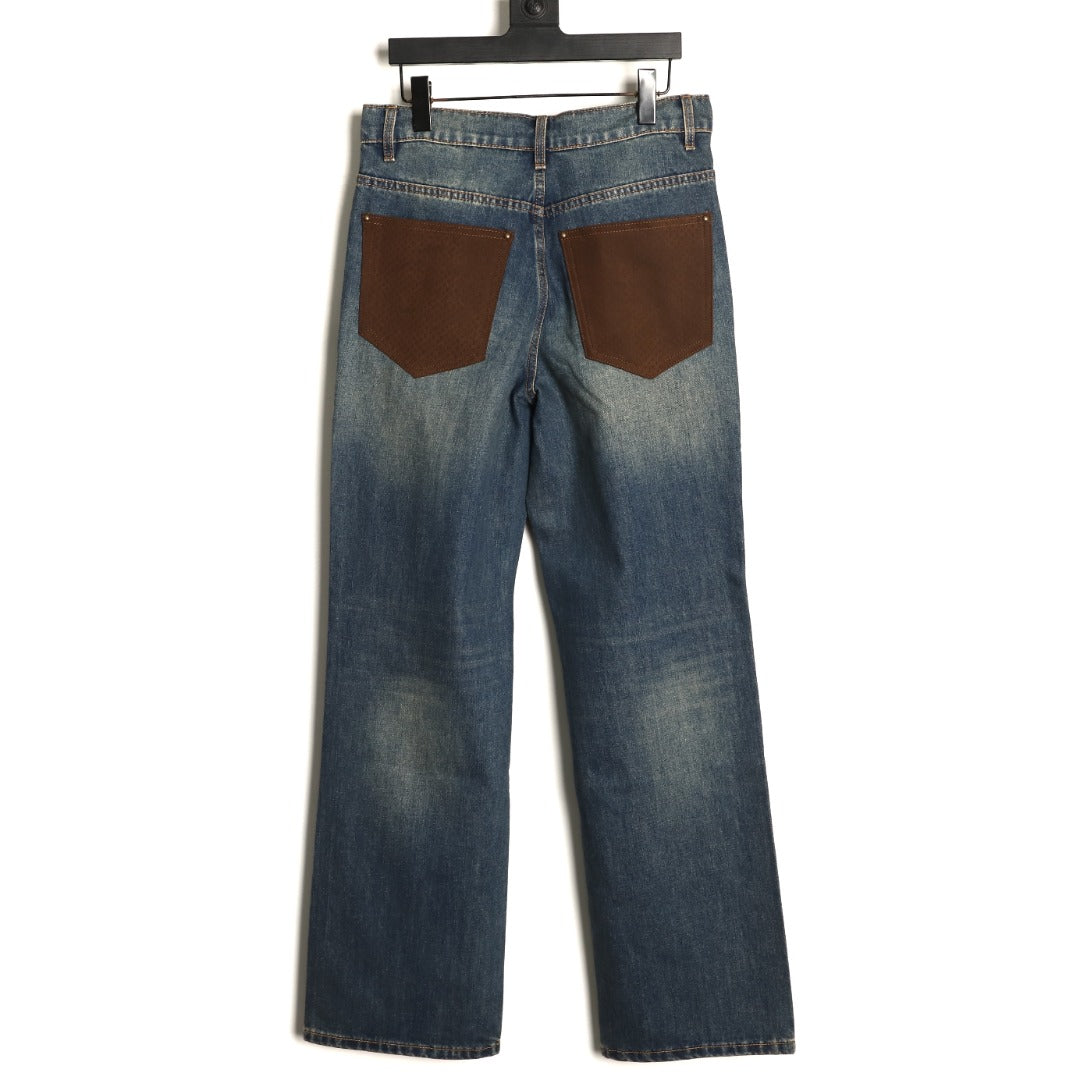 Louis Vuitton LV Denim Jeans with Leather Back Pockets