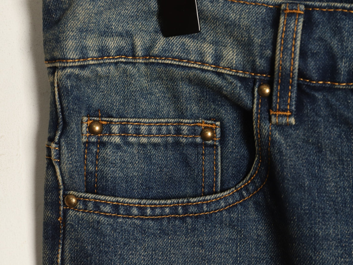 Louis Vuitton LV Denim Jeans with Leather Back Pockets