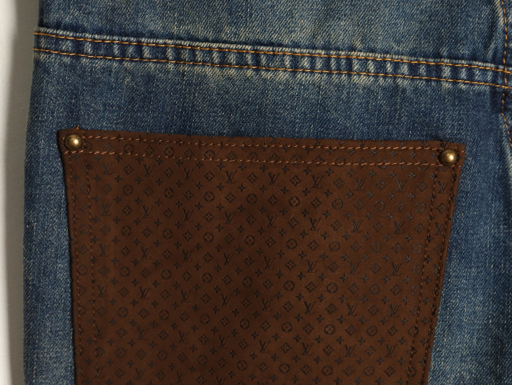 Louis Vuitton LV Denim Jeans with Leather Back Pockets