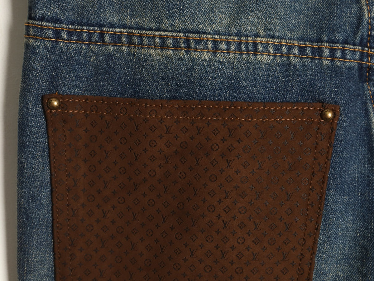 Louis Vuitton LV Denim Jeans with Leather Back Pockets