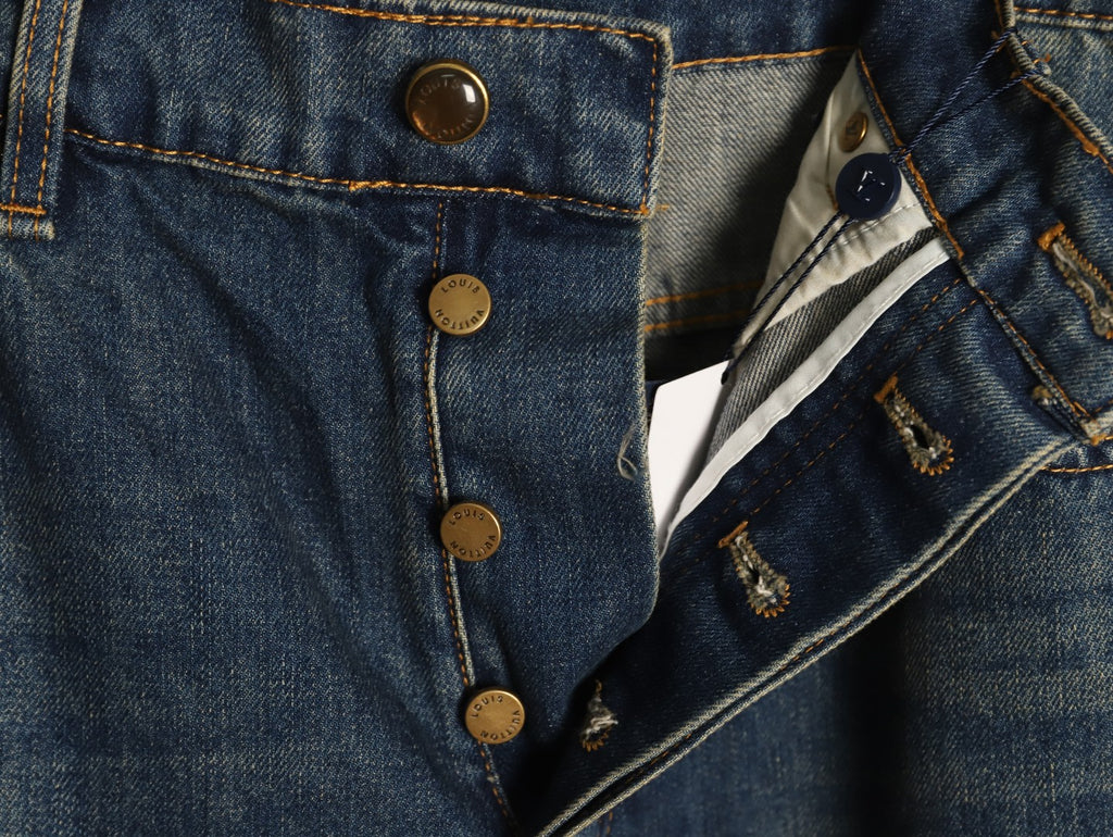 Louis Vuitton LV Denim Jeans with Leather Back Pockets