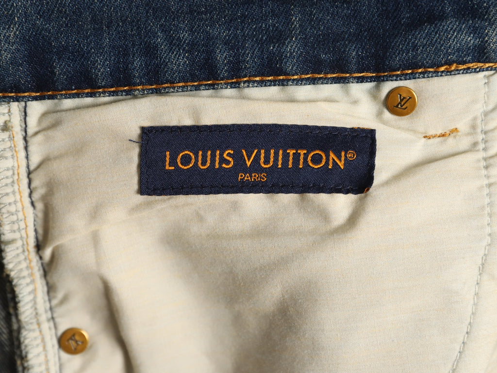 Louis Vuitton LV Denim Jeans with Leather Back Pockets