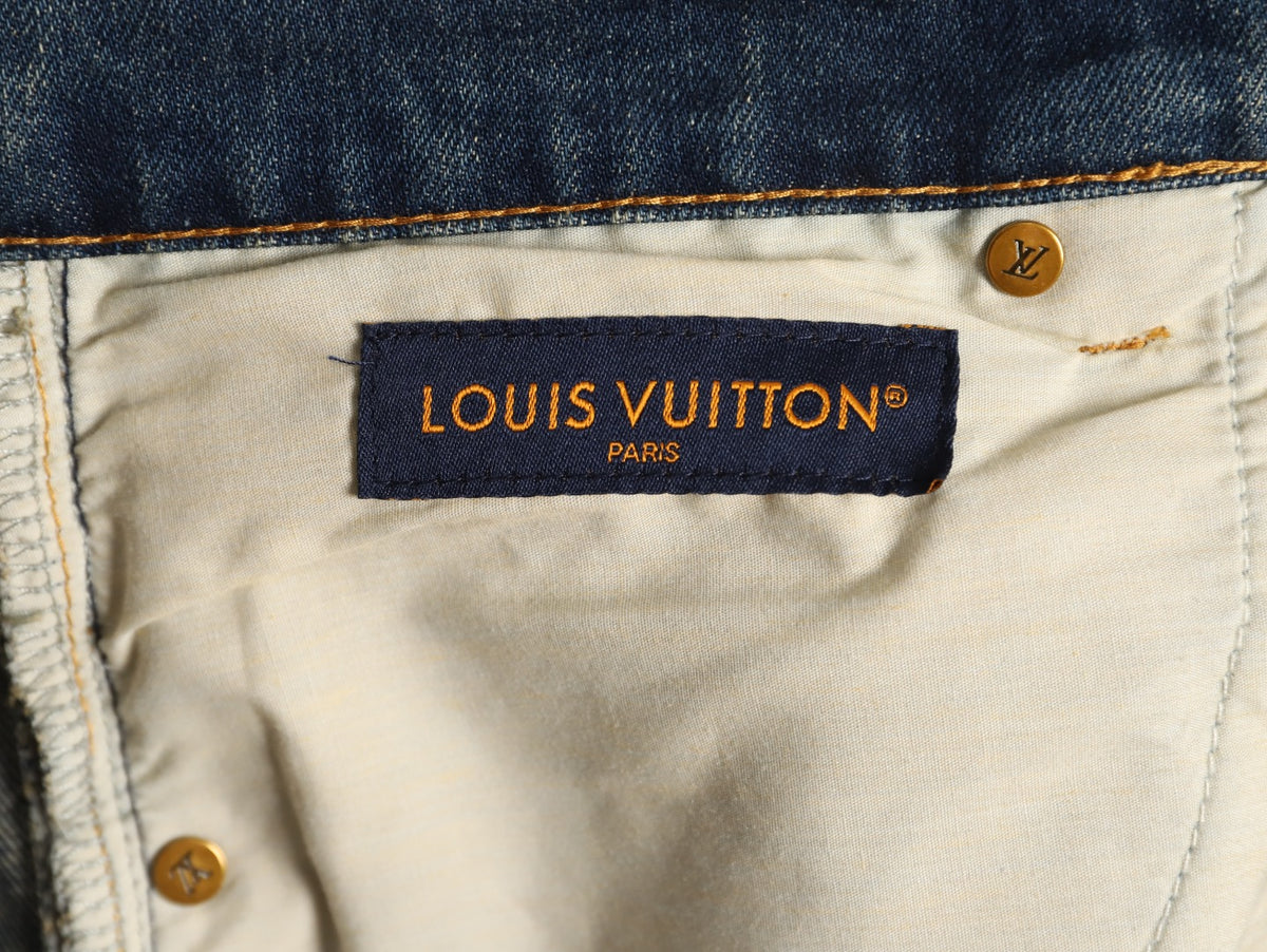Louis Vuitton LV Denim Jeans with Leather Back Pockets