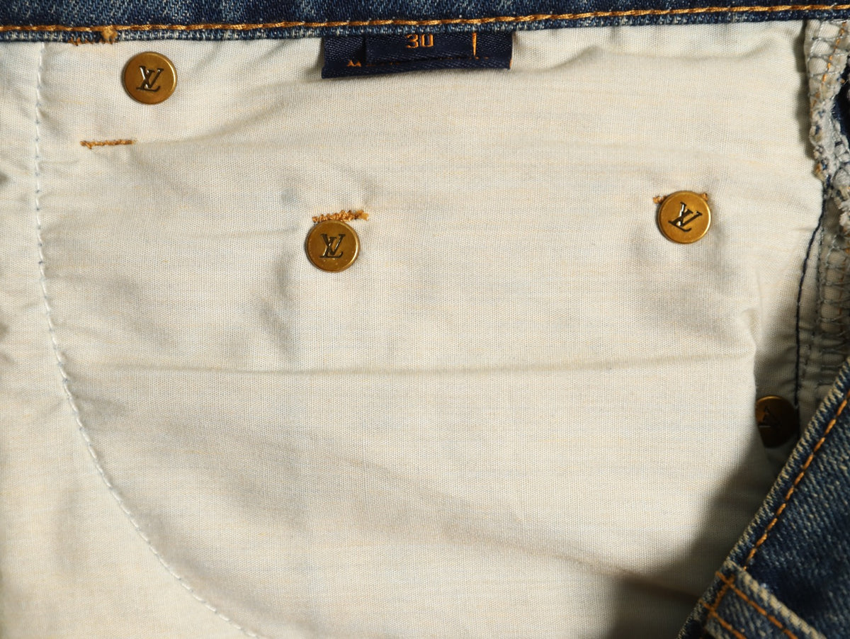 Louis Vuitton LV Denim Jeans with Leather Back Pockets