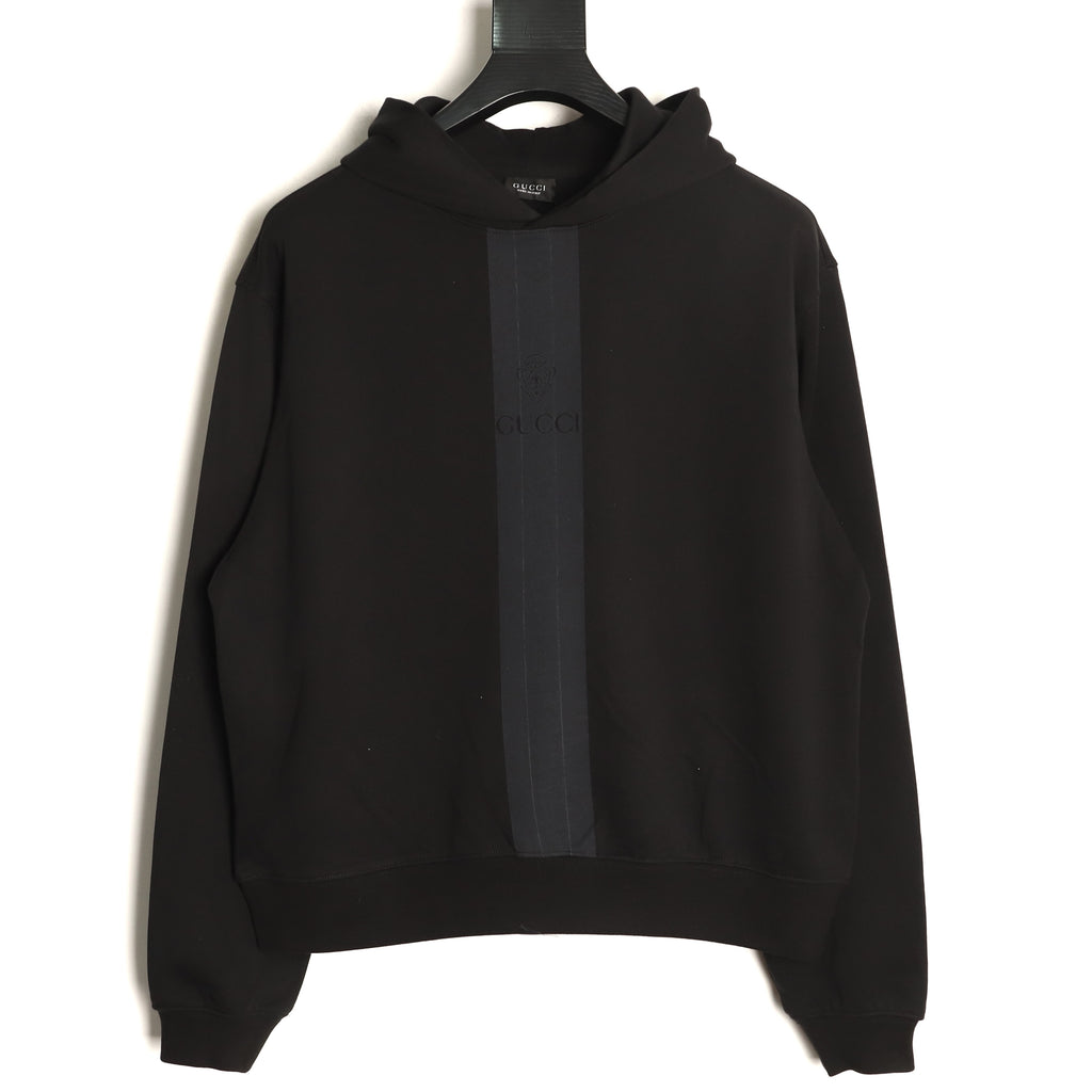 Gucci GUC Front Webbing-Tape Hooded Sweatshirt