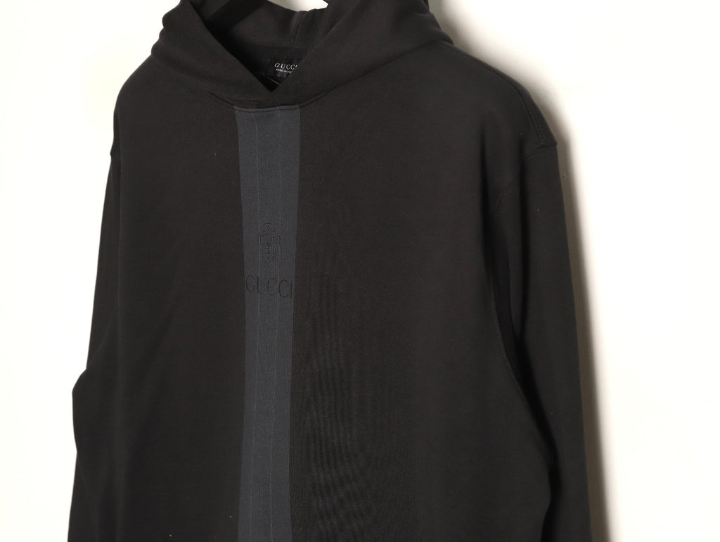 Gucci GUC Front Webbing-Tape Hooded Sweatshirt