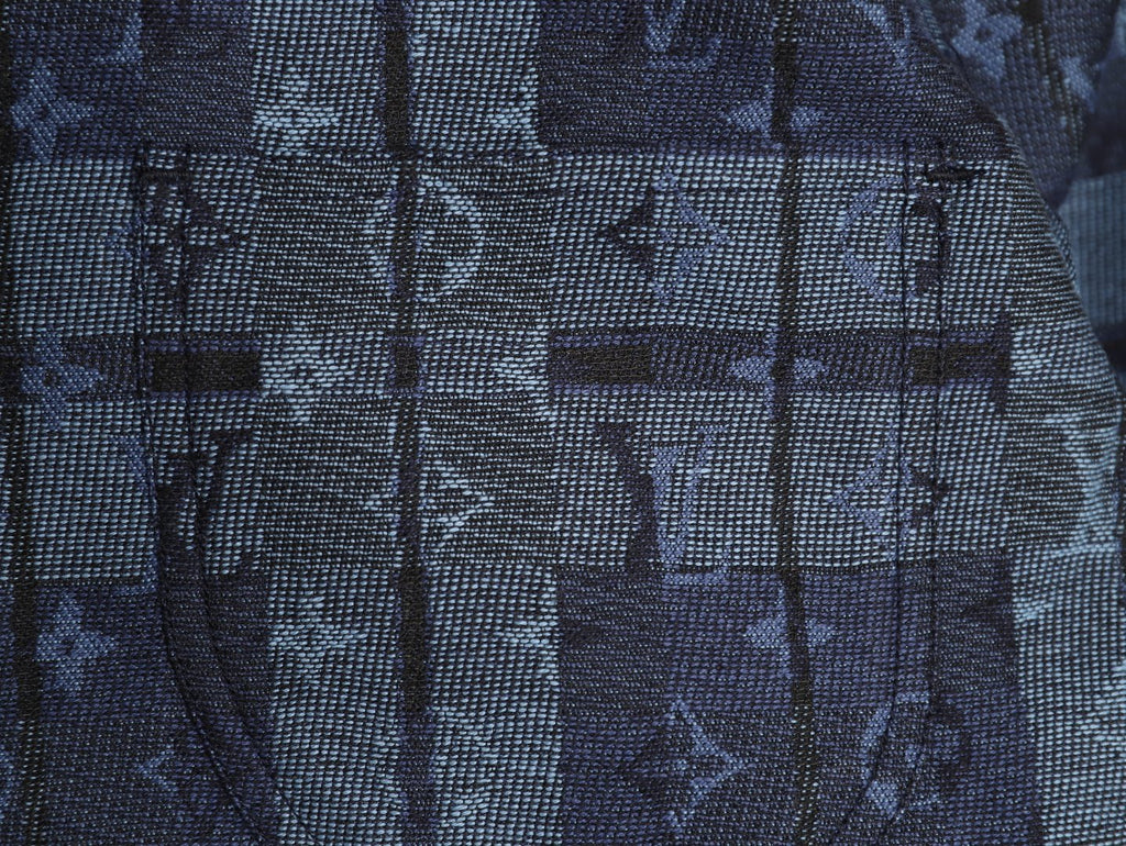 Louis Vuitton LV Blue Check Jacquard Denim Shirt Jacket