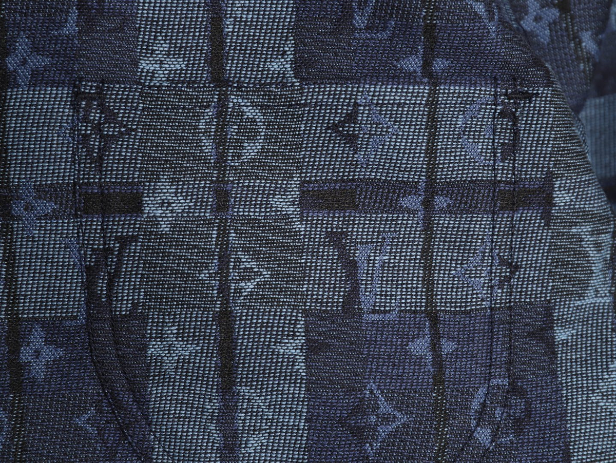 Louis Vuitton LV Blue Check Jacquard Denim Shirt Jacket