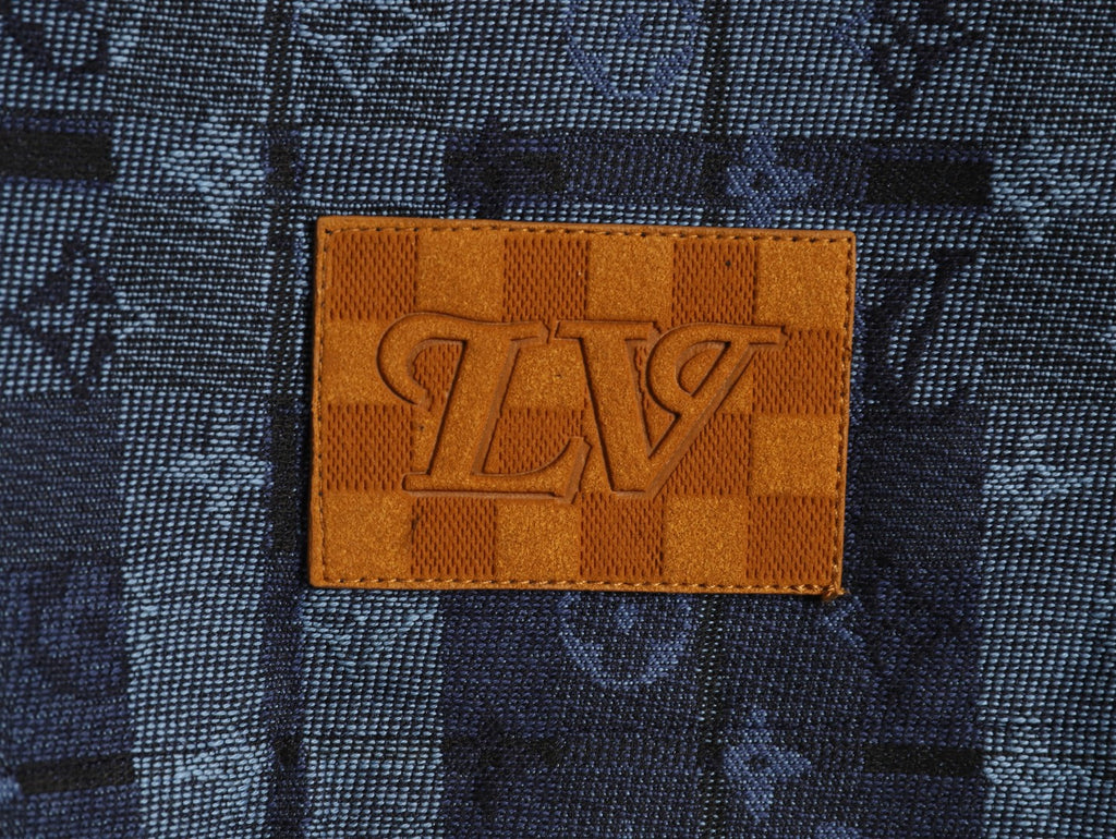 Louis Vuitton LV Blue Check Jacquard Denim Shirt Jacket