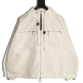 Louis Vuitton LV White Hooded Technical Windbreaker Jacket