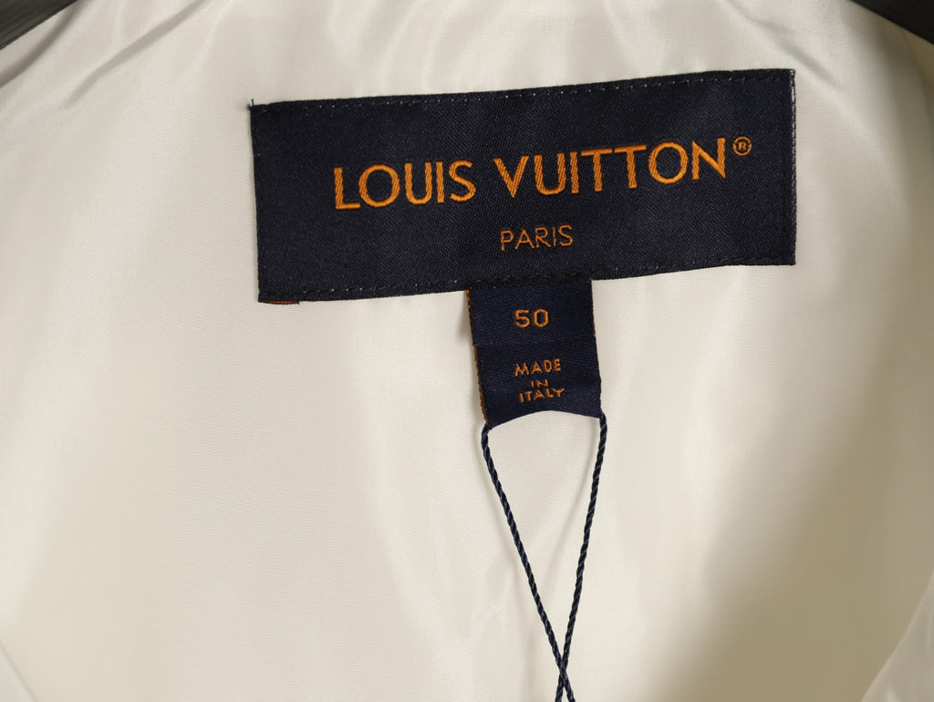 Louis Vuitton LV White Hooded Technical Windbreaker Jacket