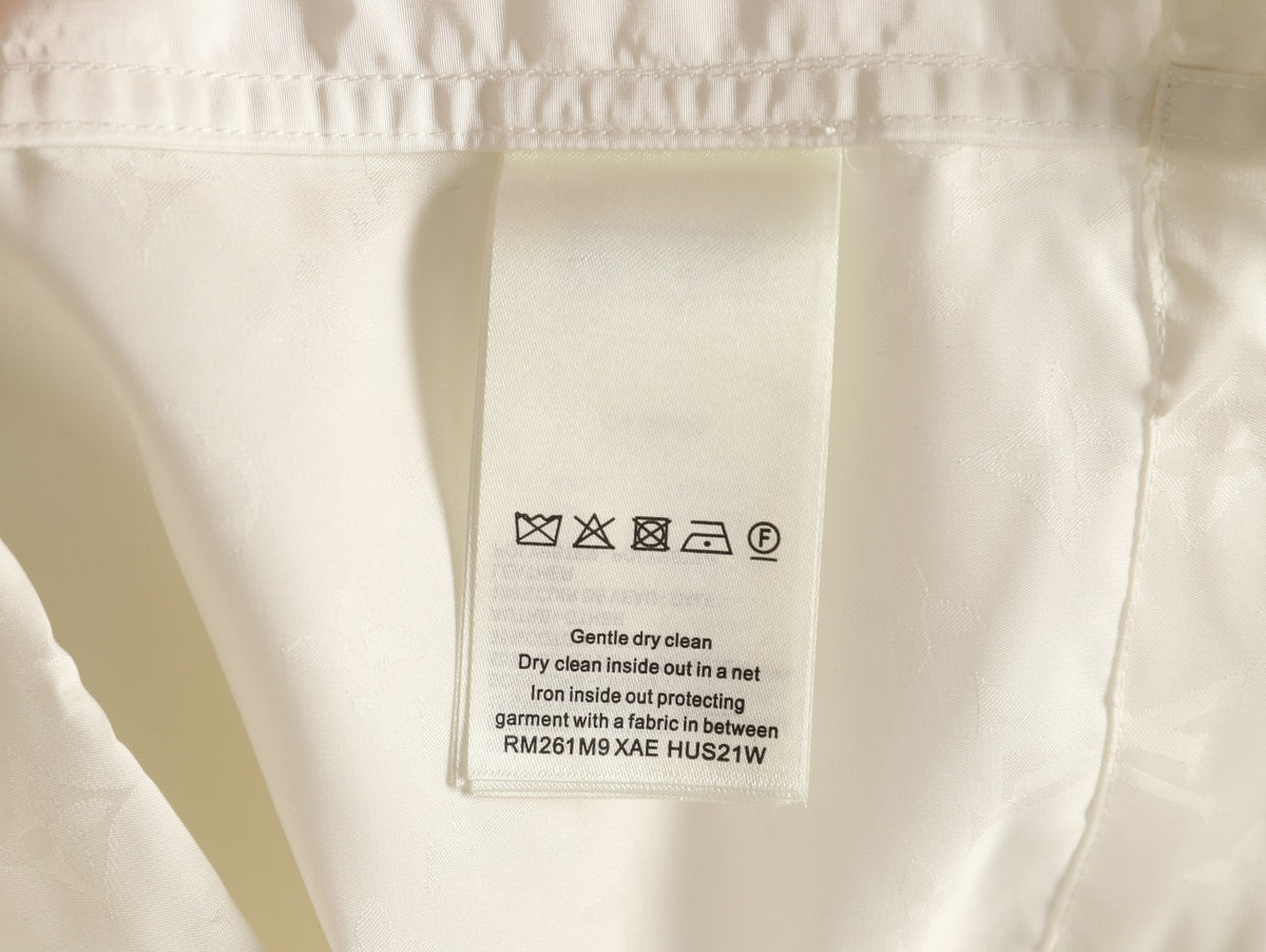 Louis Vuitton LV White Hooded Technical Windbreaker Jacket