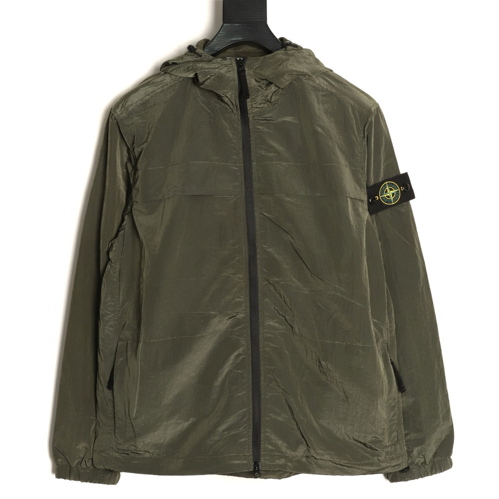 Stone Island Technical Hooded Zip Windbreaker Jacket