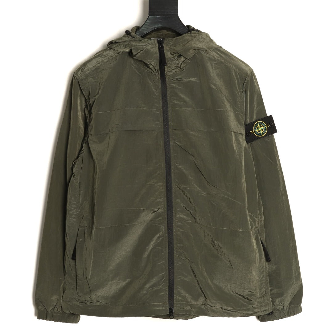 Stone Island Technical Hooded Zip Windbreaker Jacket
