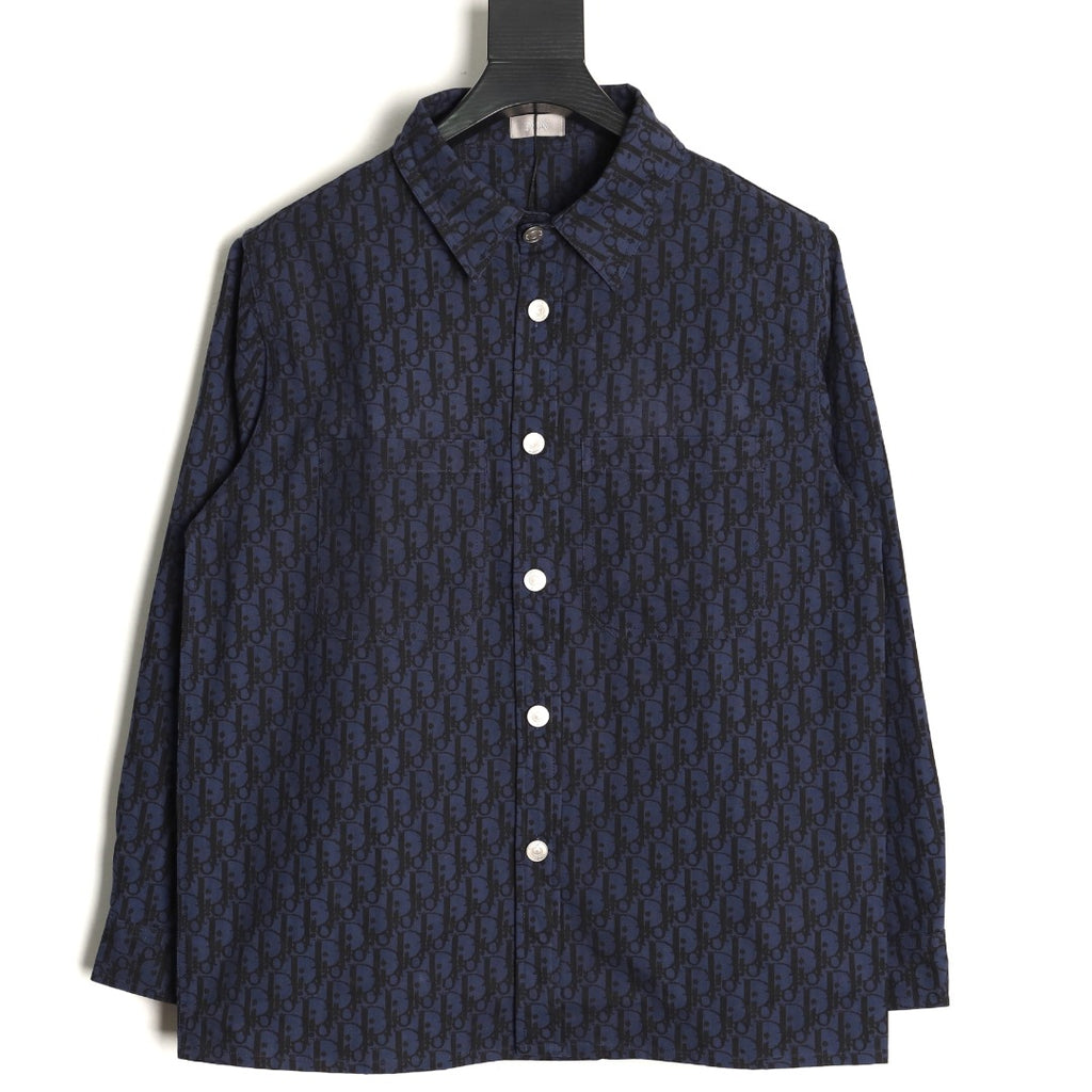 Dior 22SS Oblique Monogram Denim Shirt Jacket