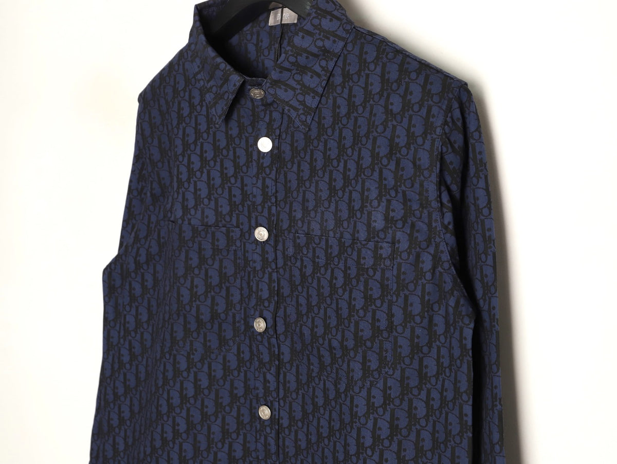 Dior 22SS Oblique Monogram Denim Shirt Jacket