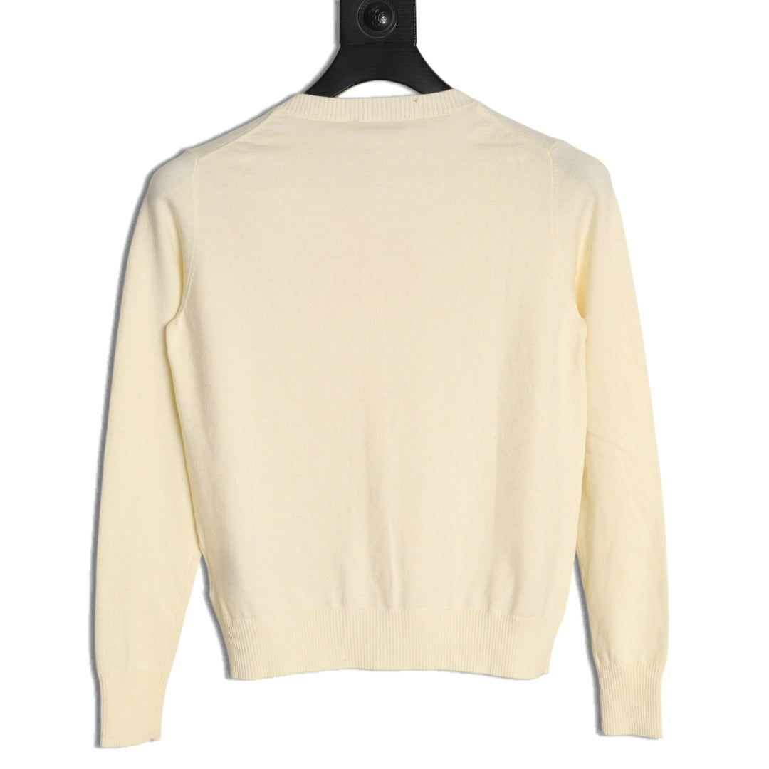 Miu Miu Embroidered Logo Knit Cardigan