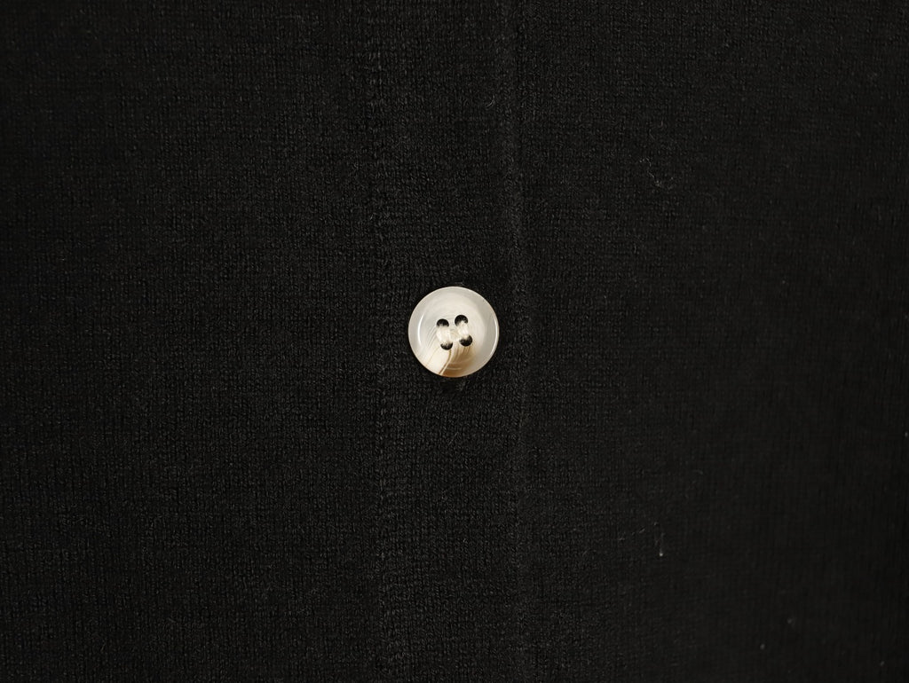 Miu Miu Embroidered Logo Black Knit Cardigan