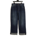 Louis Vuitton LV Monogram Cuffed Straight-Leg Denim Jeans