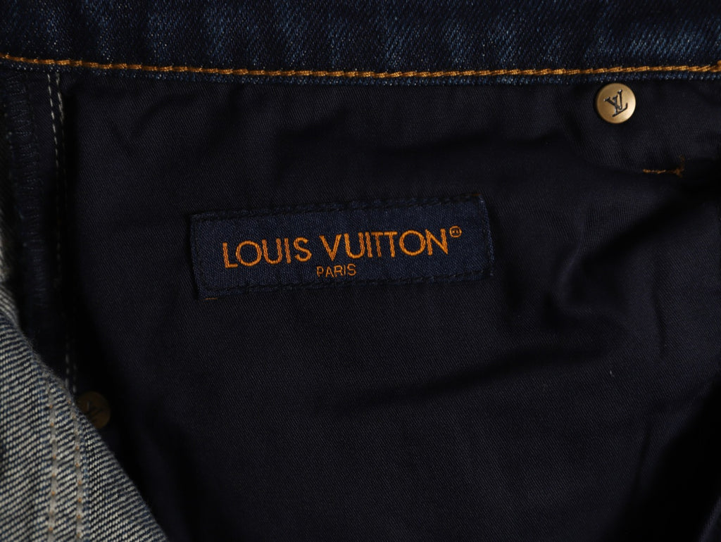Louis Vuitton LV Monogram Cuffed Straight-Leg Denim Jeans
