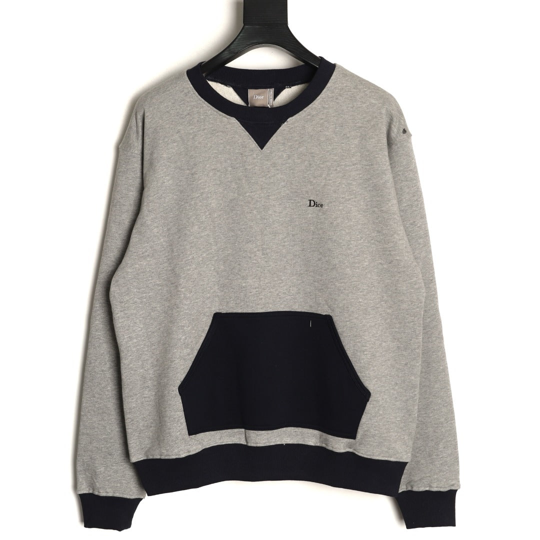 Dior CD Embroidered Logo Contrast-Panel Sweatshirt