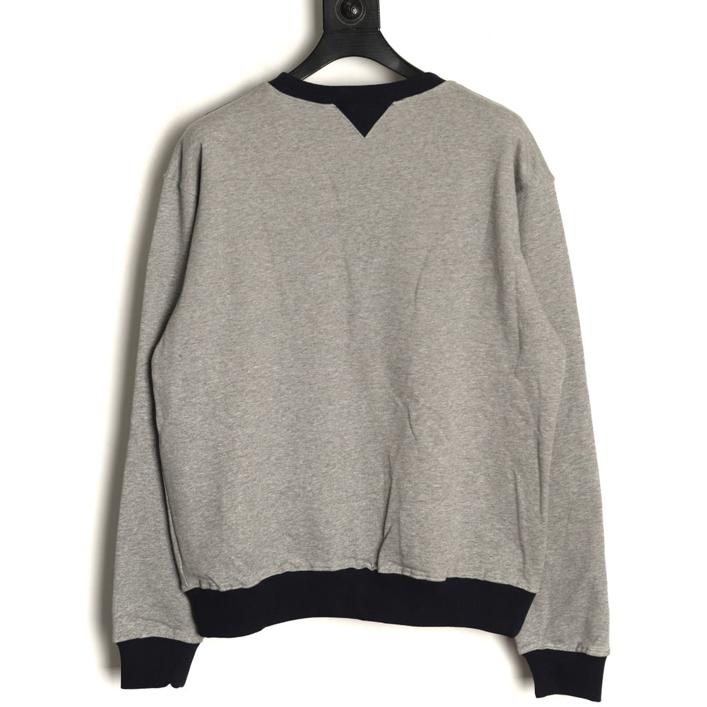 Dior CD Embroidered Logo Contrast-Panel Sweatshirt