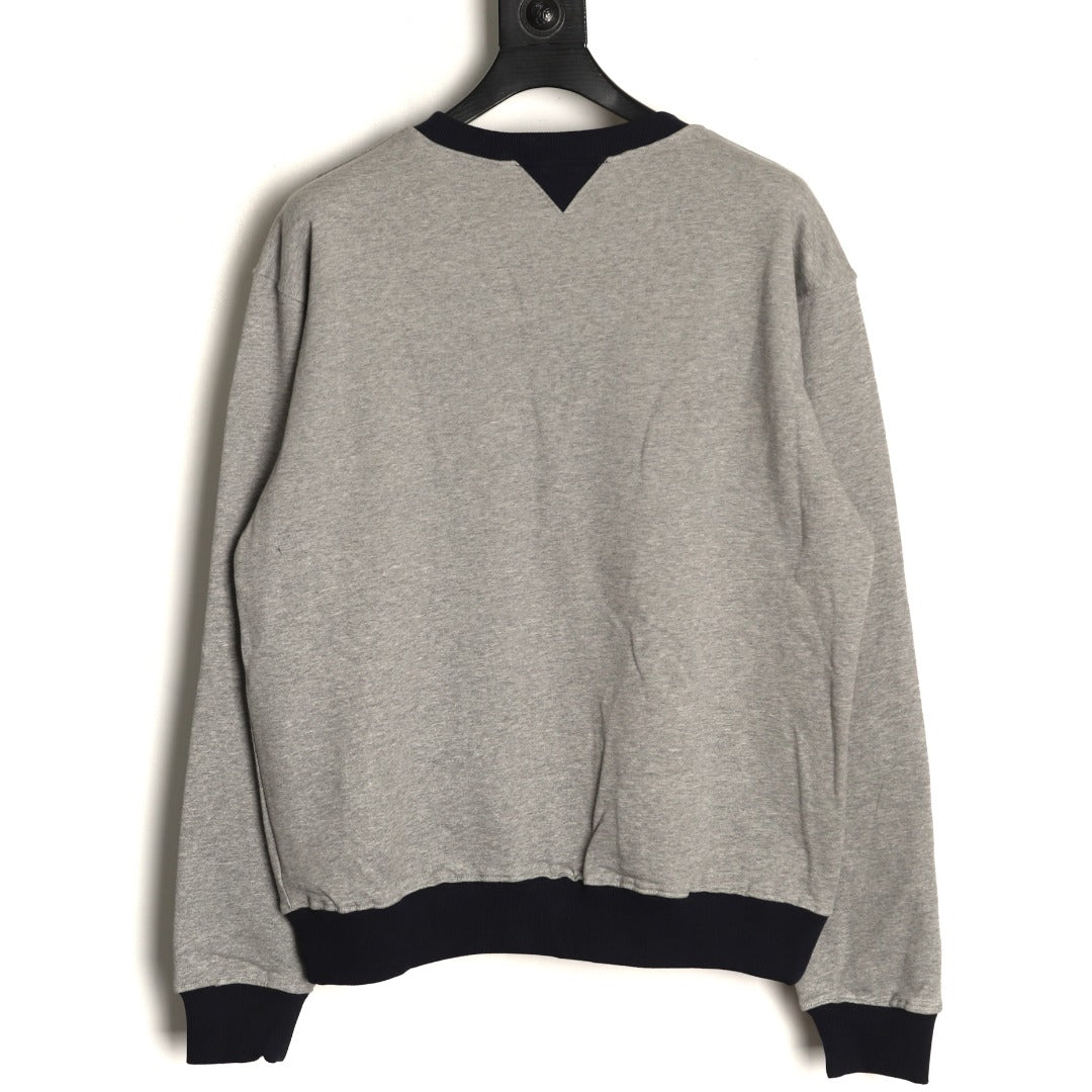 Dior CD Embroidered Logo Contrast-Panel Sweatshirt