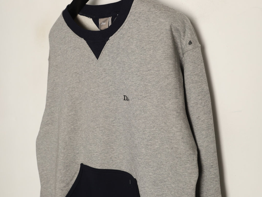 Dior CD Embroidered Logo Contrast-Panel Sweatshirt