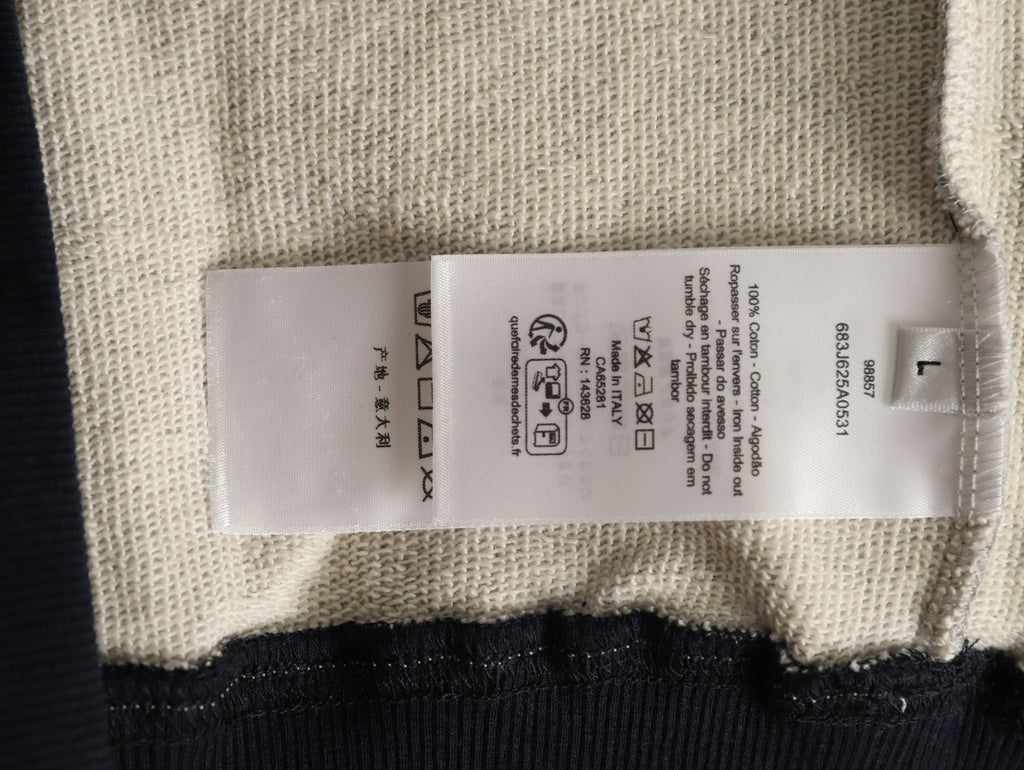 Dior CD Embroidered Logo Contrast-Panel Sweatshirt