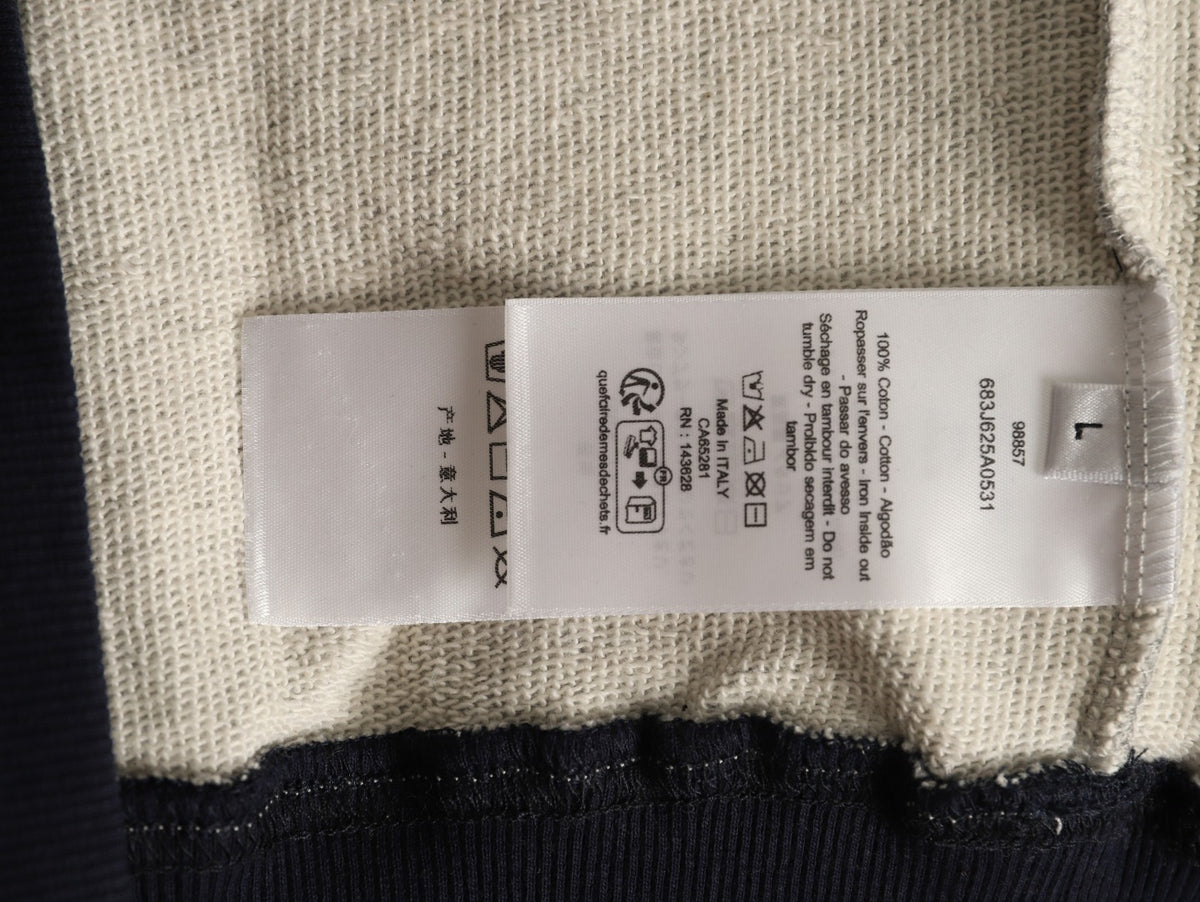 Dior CD Embroidered Logo Contrast-Panel Sweatshirt
