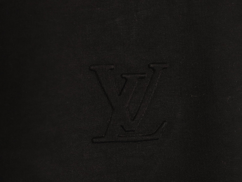 Louis Vuitton LV Embossed Logo Black Long-Sleeve T-Shirt