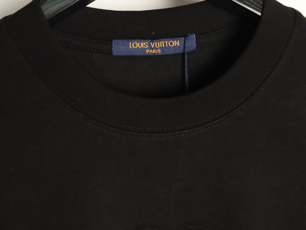 Louis Vuitton LV Embossed Logo Black Long-Sleeve T-Shirt