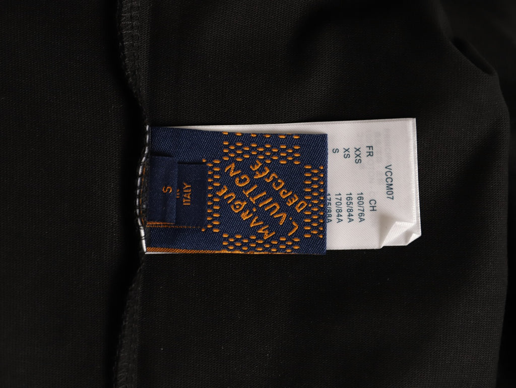 Louis Vuitton LV Embossed Logo Black Long-Sleeve T-Shirt