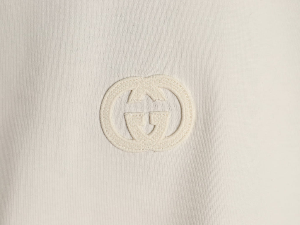 Gucci Interlocking GG Patch Embroidered Long-Sleeve T-Shirt