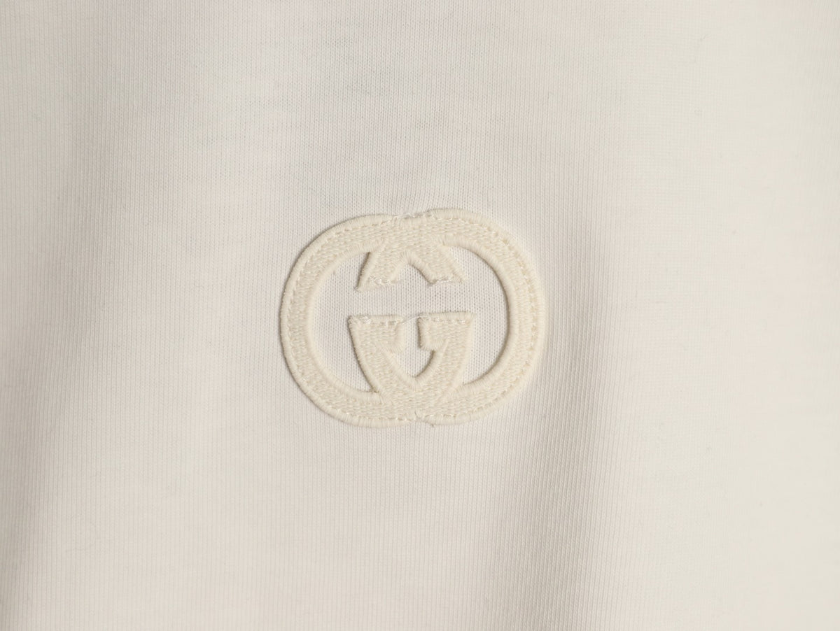 Gucci Interlocking GG Patch Embroidered Long-Sleeve T-Shirt