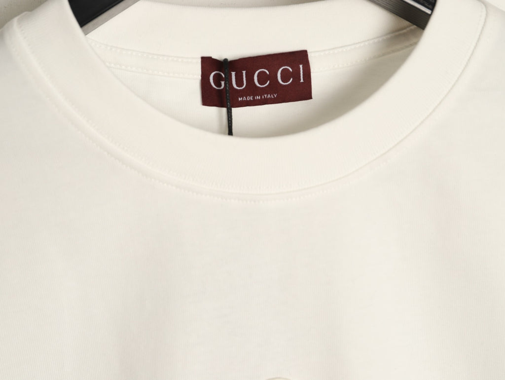 Gucci Interlocking GG Patch Embroidered Long-Sleeve T-Shirt