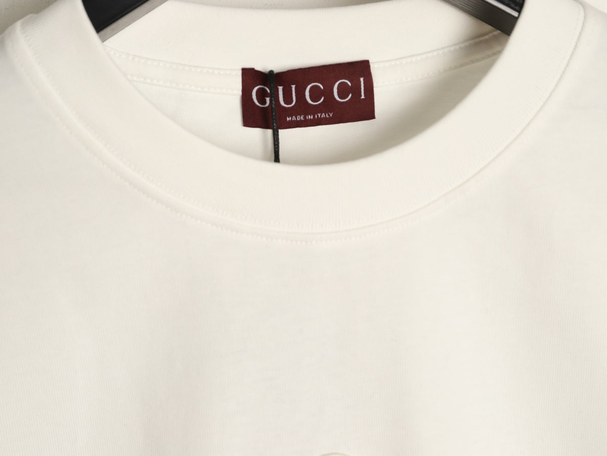 Gucci Interlocking GG Patch Embroidered Long-Sleeve T-Shirt