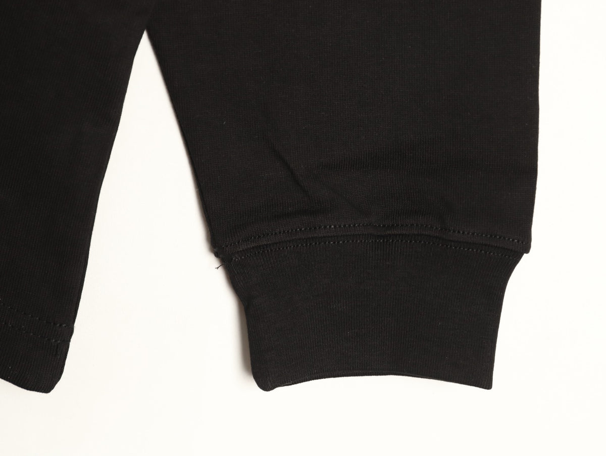 Gucci Interlocking GG Patch Embroidered Black Long-Sleeve T-Shirt