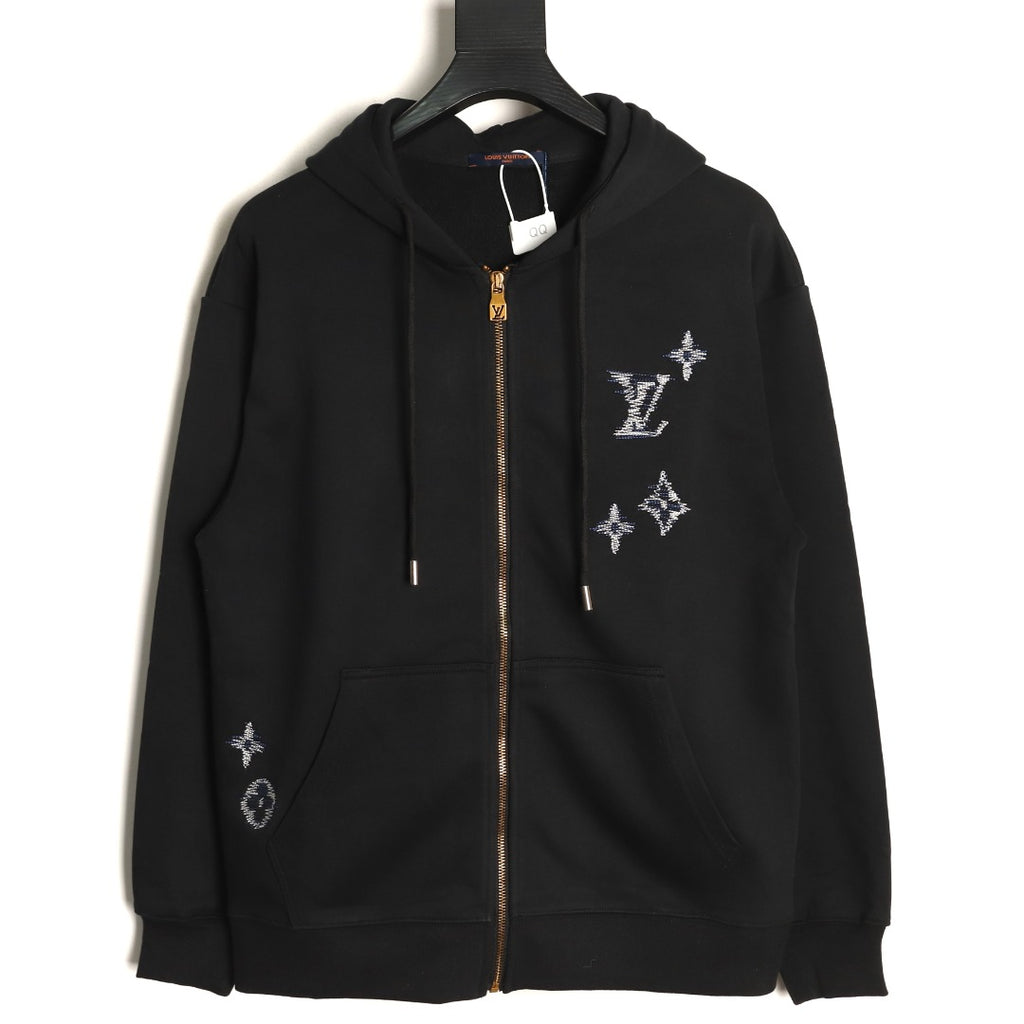 Louis Vuitton Sketch Monogram Embroidered Zip-Up Hooded Jacket