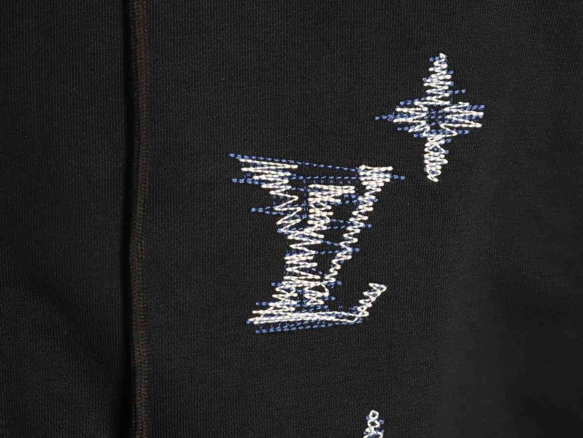Louis Vuitton Sketch Monogram Embroidered Zip-Up Hooded Jacket