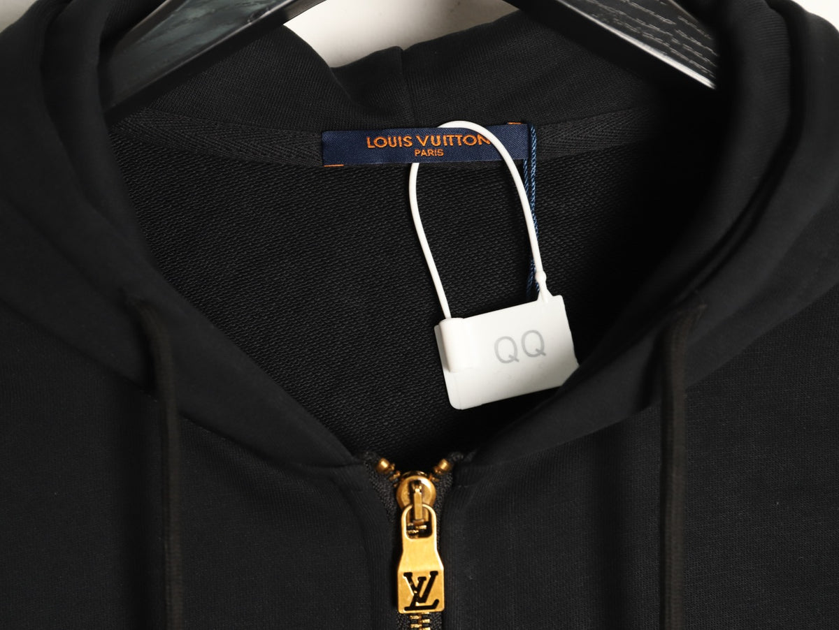 Louis Vuitton Sketch Monogram Embroidered Zip-Up Hooded Jacket