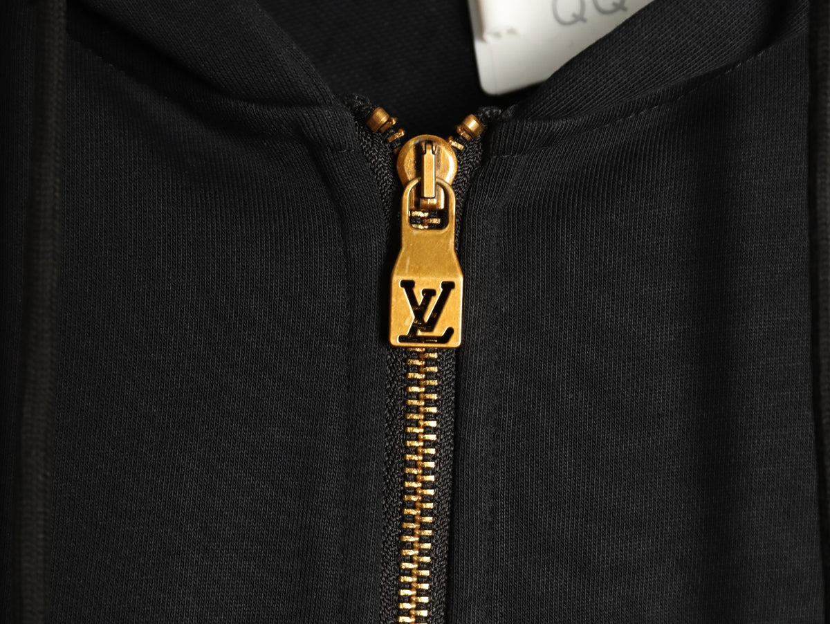 Louis Vuitton Sketch Monogram Embroidered Zip-Up Hooded Jacket