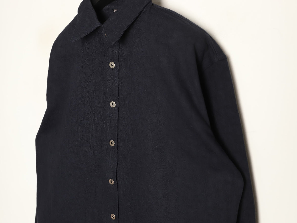 Dior CD Black Relaxed-Collar Long-Sleeve Shirt