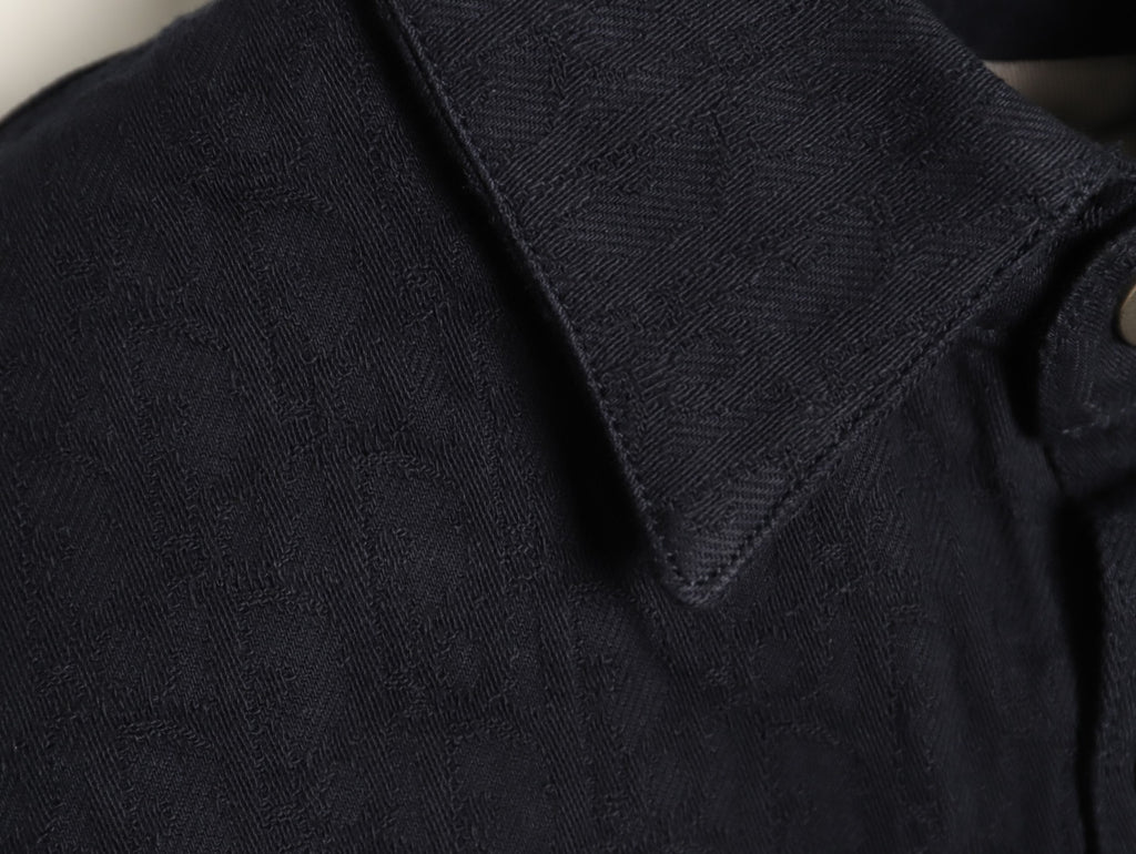 Dior CD Black Relaxed-Collar Long-Sleeve Shirt