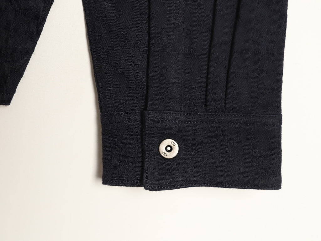 Dior CD Black Relaxed-Collar Long-Sleeve Shirt
