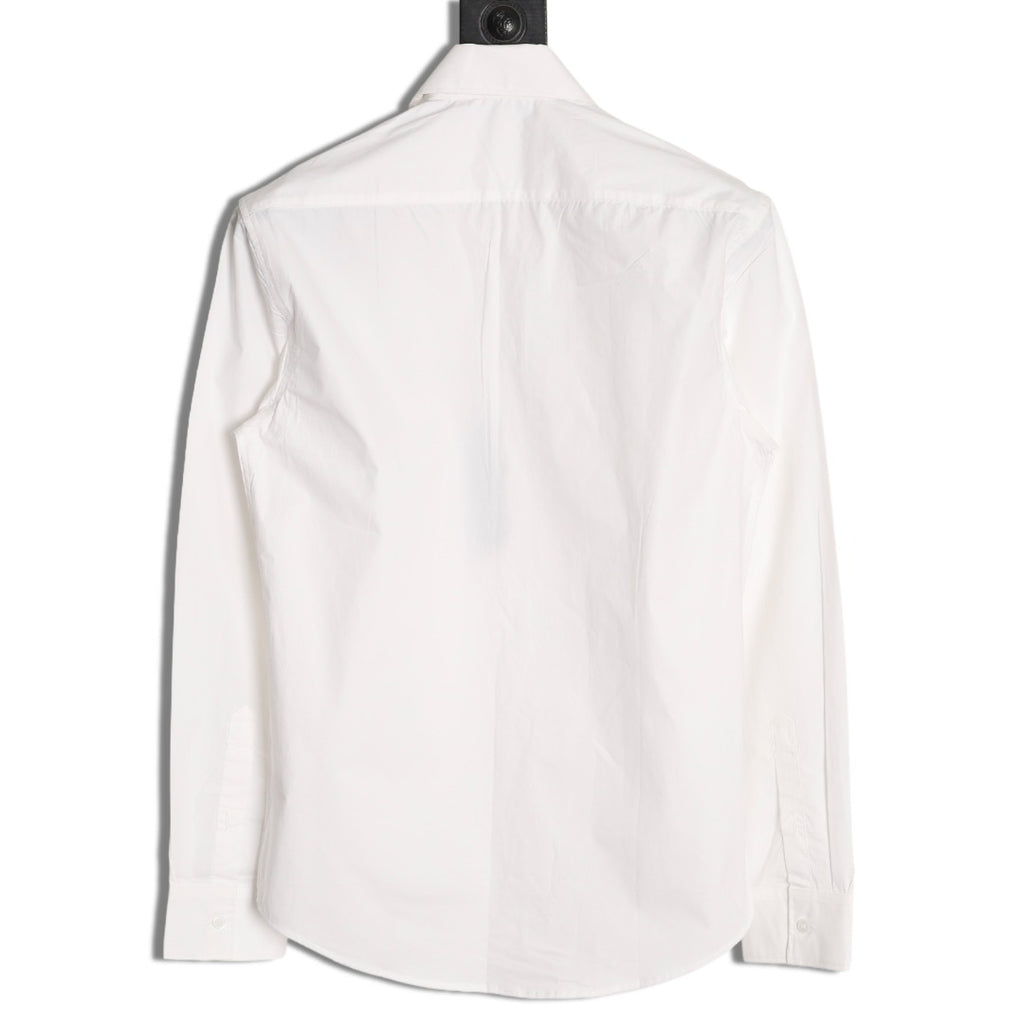 Louis Vuitton x Chrome Hearts Embroidered Logo White Long-Sleeve Shirt