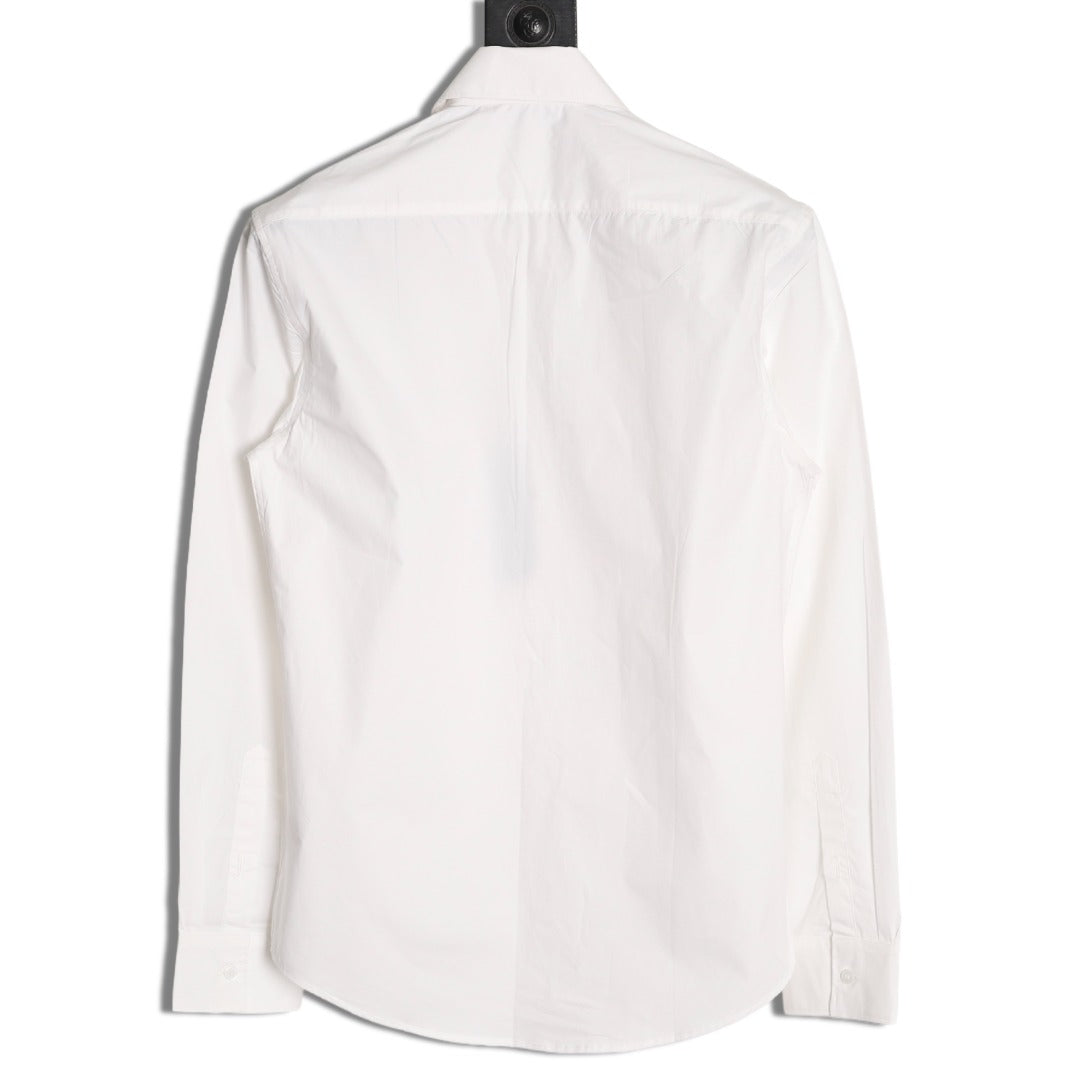 Louis Vuitton x Chrome Hearts Embroidered Logo White Long-Sleeve Shirt