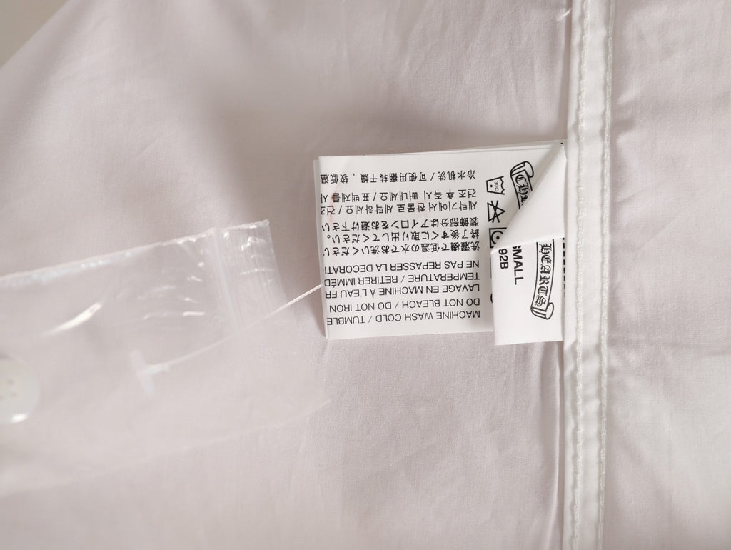 Louis Vuitton x Chrome Hearts Embroidered Logo White Long-Sleeve Shirt