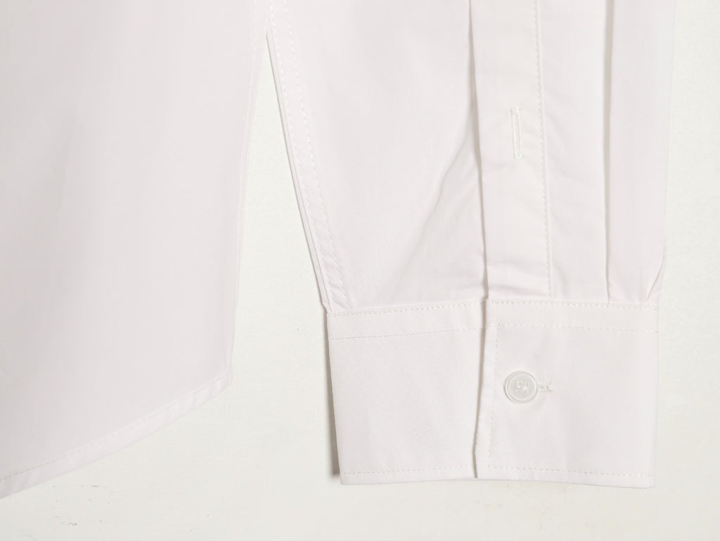 Louis Vuitton x Chrome Hearts Embroidered Logo White Long-Sleeve Shirt