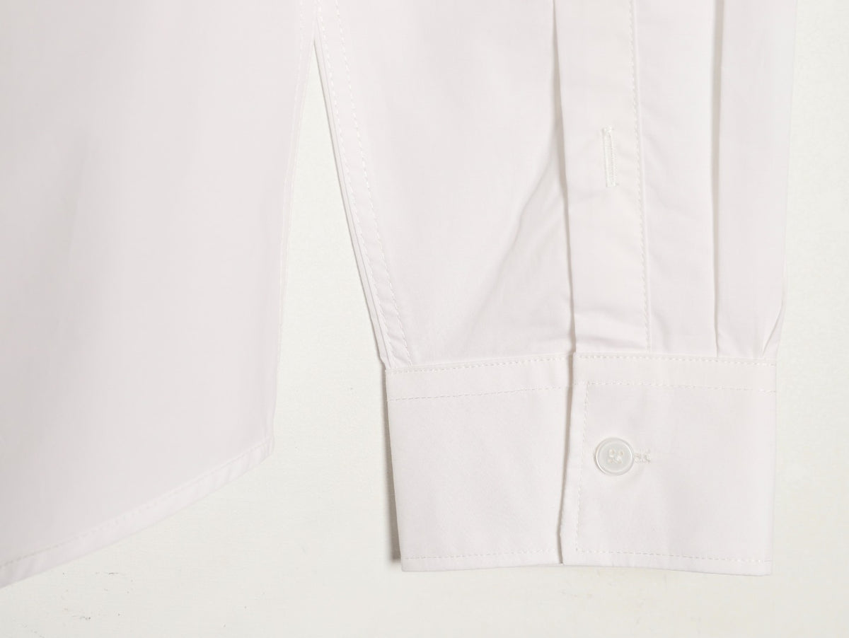 Louis Vuitton x Chrome Hearts Embroidered Logo White Long-Sleeve Shirt